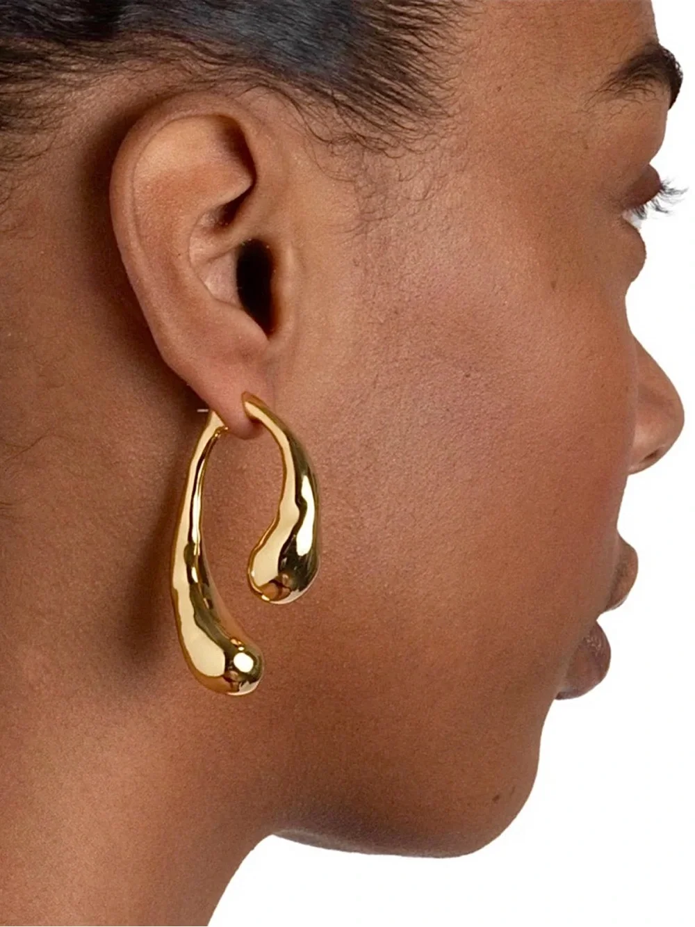 Alexis Bittar Molten Gold Scoop Front Back Earring_2